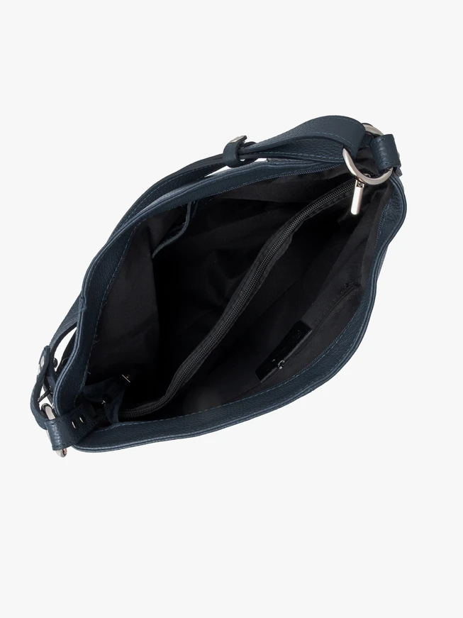 Große navyblaue Shopper-Tasche mit Reißverschluss