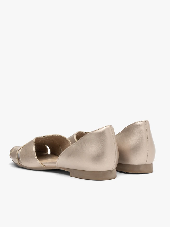 Platin-Sandalen mit Piepens-Zehe