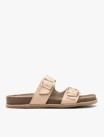 Flache Damen-Flip-Flops in Beige