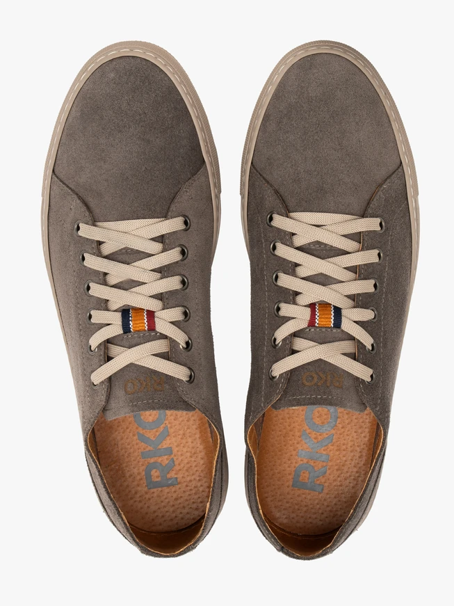 Gray suede men’s sneaker-style shoes