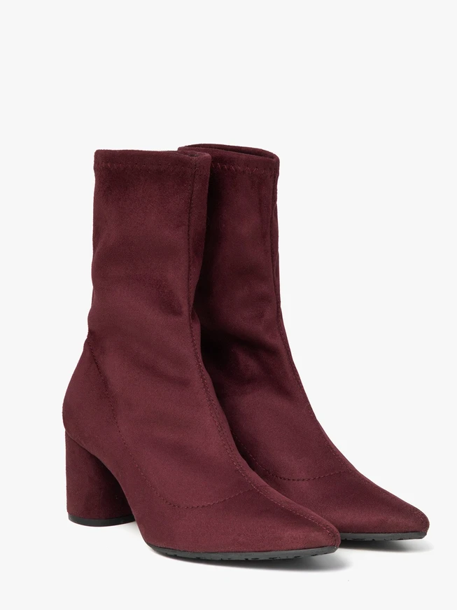 Kastanienbraune Gummistiefel mit Absatz