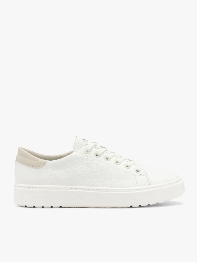 White sporty shoes with lightweight sole