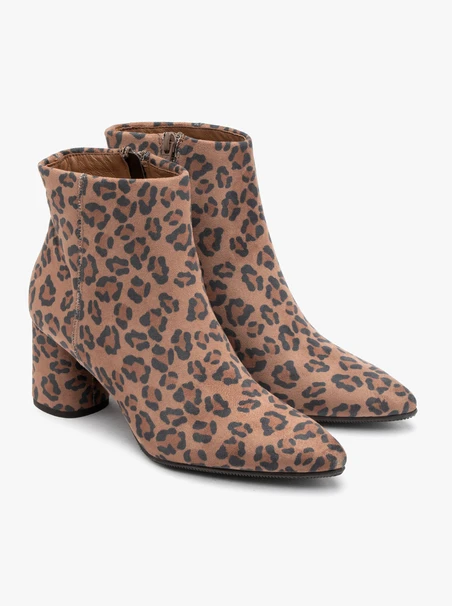 Damenstiefel mit Leopardenmuster