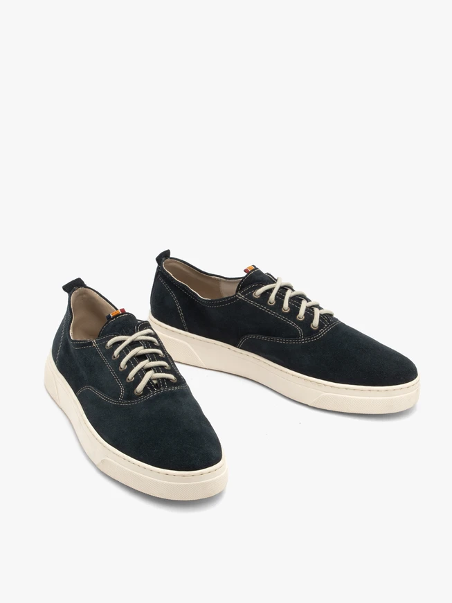 Navy lace-up men’s shoes