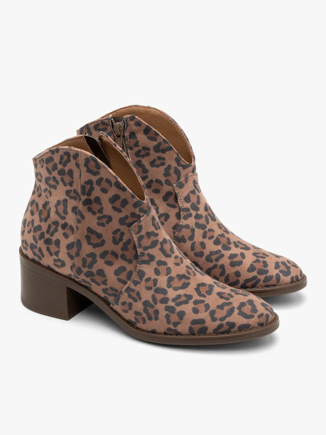 Cowboystiefel mit Leopardenmuster