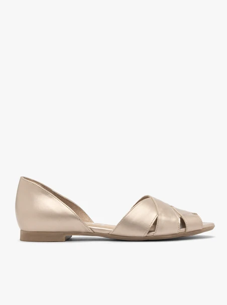 Platynowe sandały peep toe