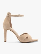 Beige high stiletto sandals