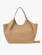 Beige geräumige Shopper-Tasche
