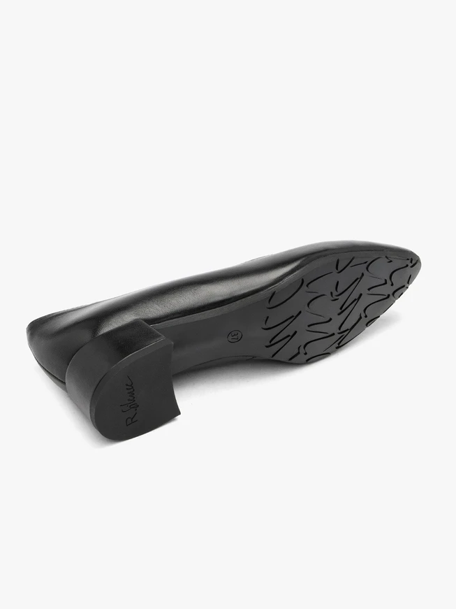 Schwarze spitz zulaufende Pumps für Frauen