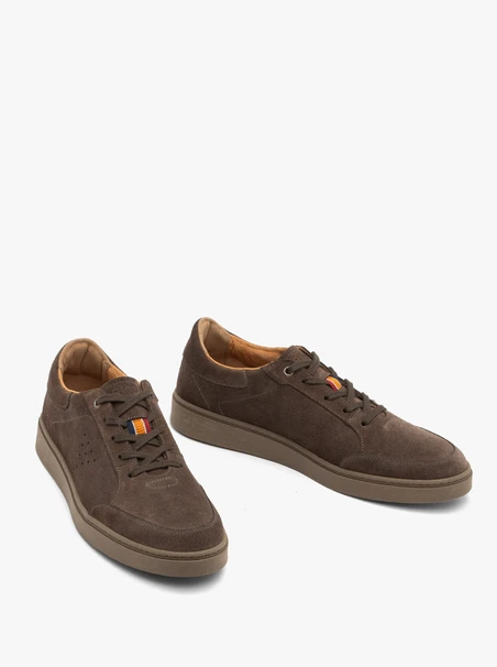 Szare welurowe sneakersy męskie