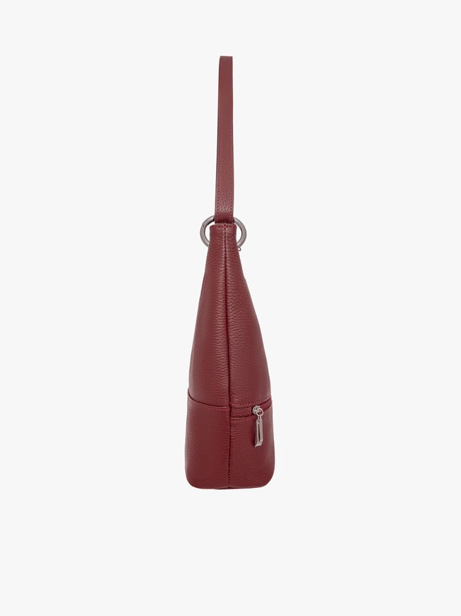 Kastanienbraune Shopper-Tasche mit Haken- und Ösenverschluss