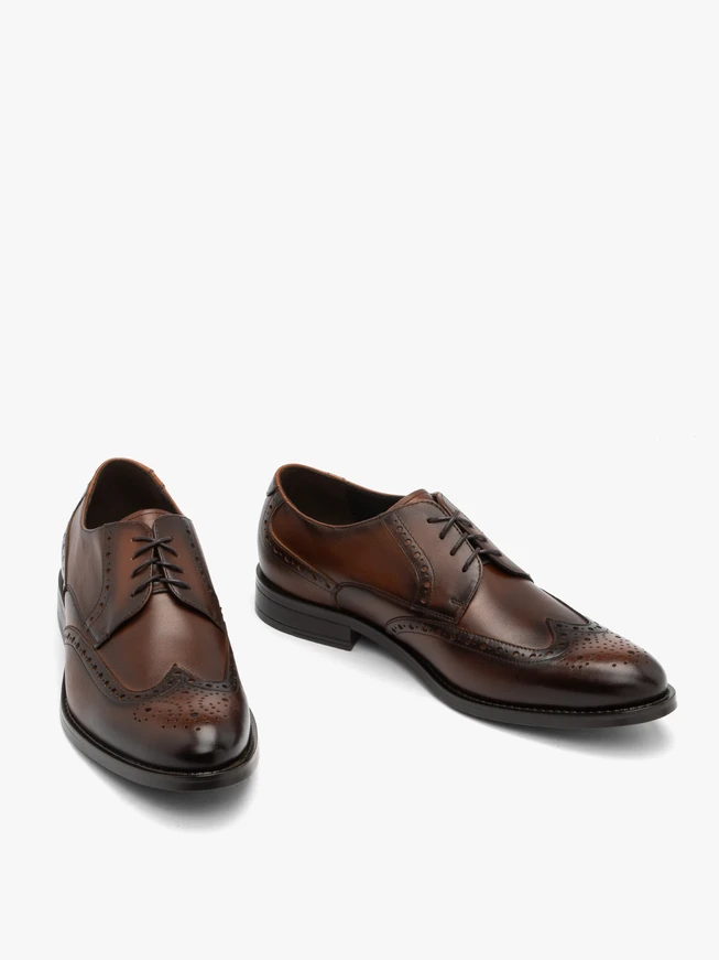 Dunkelbraune elegante Herren Brogues