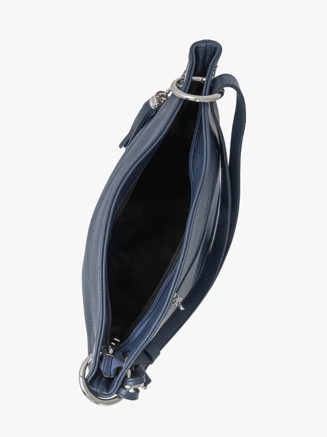 Marineblaue Shopper-Tasche mit Klettverschluss