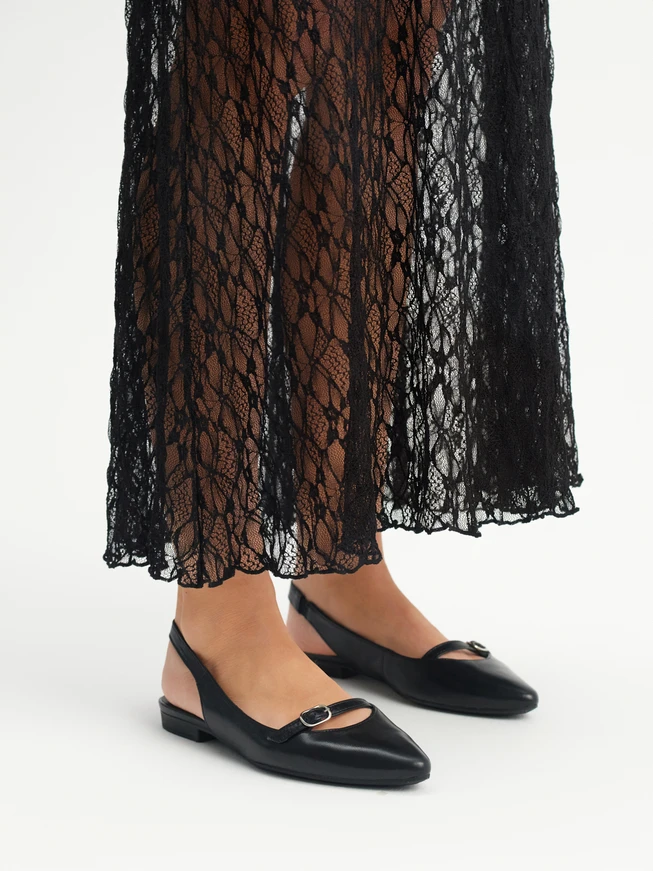 Black slingback ballerinas