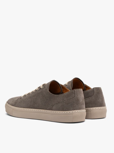 Gray suede men’s sneaker-style shoes