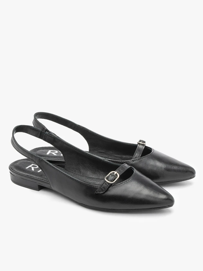 Black slingback ballerinas