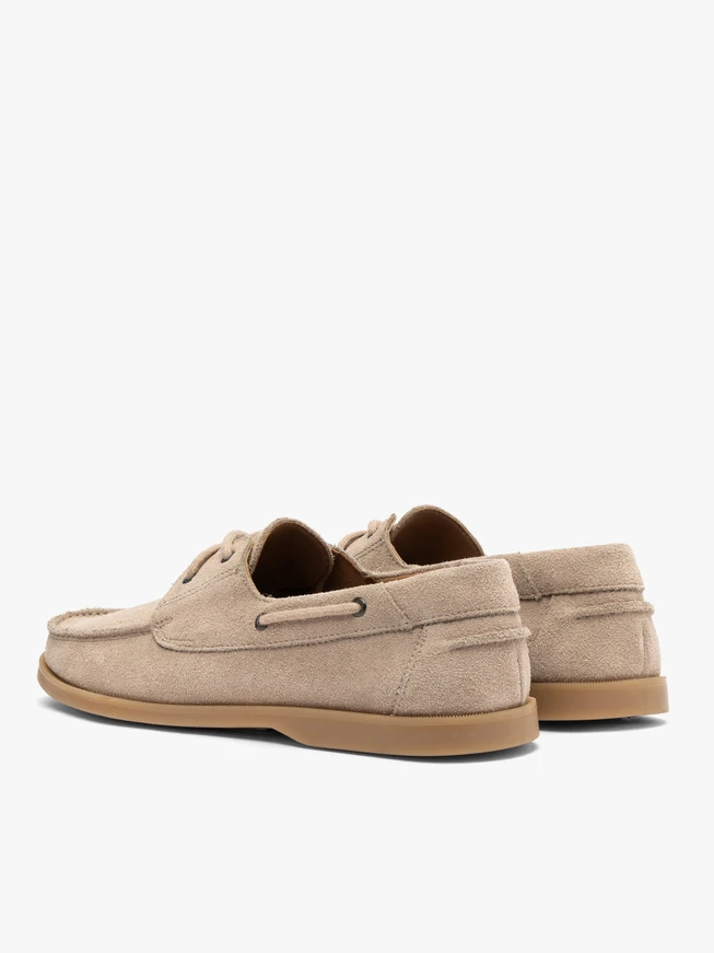 Gray lace-up loafers