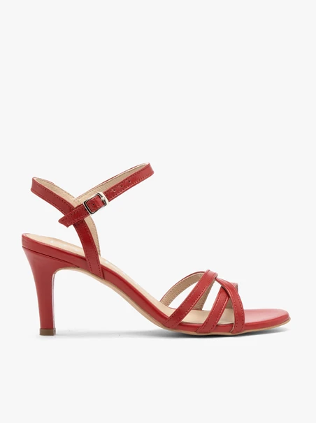 Rote Stiletto-Sandalen für Frauen