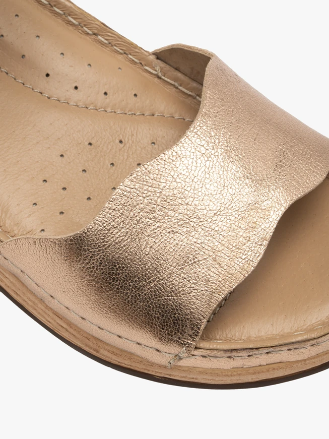 Platin Damen Plateausandalen