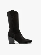 Schwarze Cowboystiefel mit halbhohem Schaft