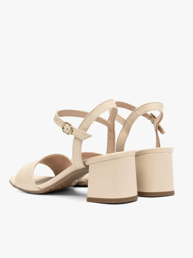 Classic cream heeled sandals