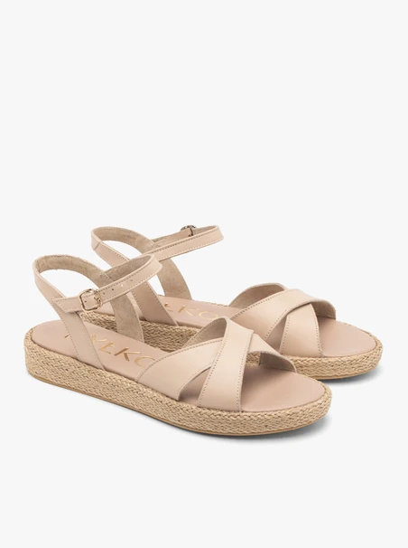 Beige Sandalen