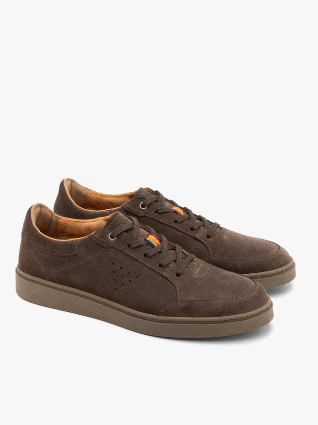 Gray velvet men’s sneakers