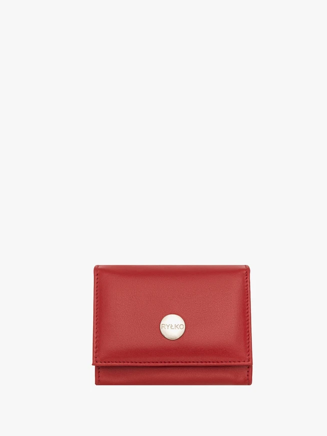 Rote Damengeldbörse mit silbernen Details