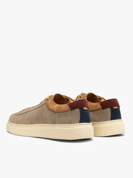Graue Herren Halbschuhe aus Veloursleder