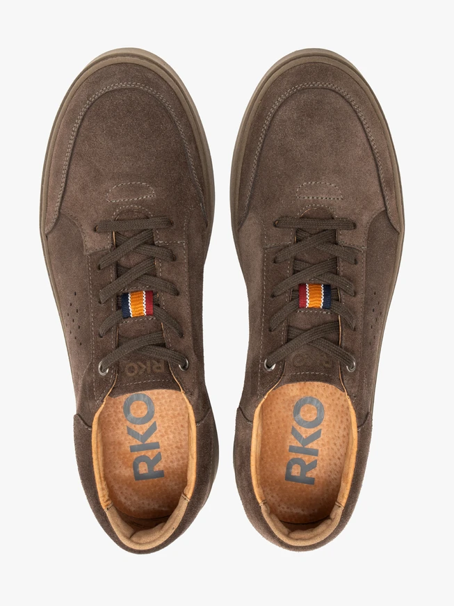 Gray velvet men’s sneakers