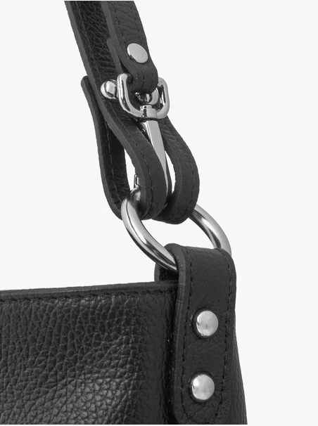 Große schwarze Shopper-Tasche mit Reißverschluss