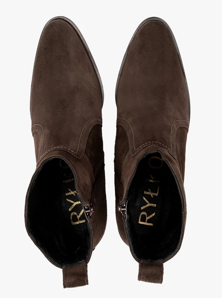 Braune Cowboystiefel aus Velours