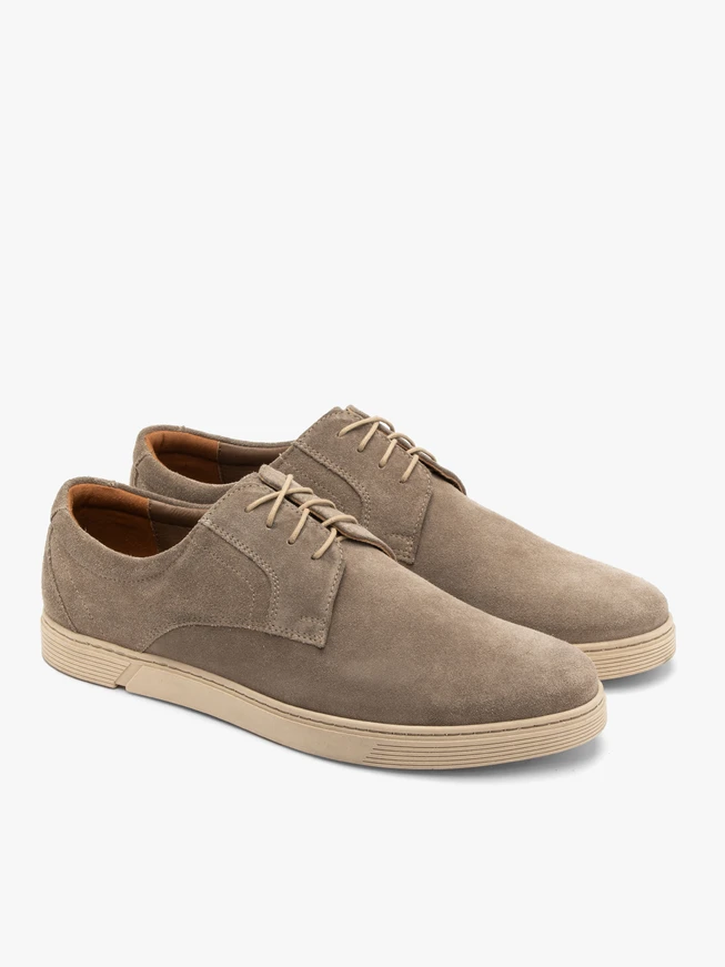 Beigefarbene lässige Halbschuhe zum Schnüren
