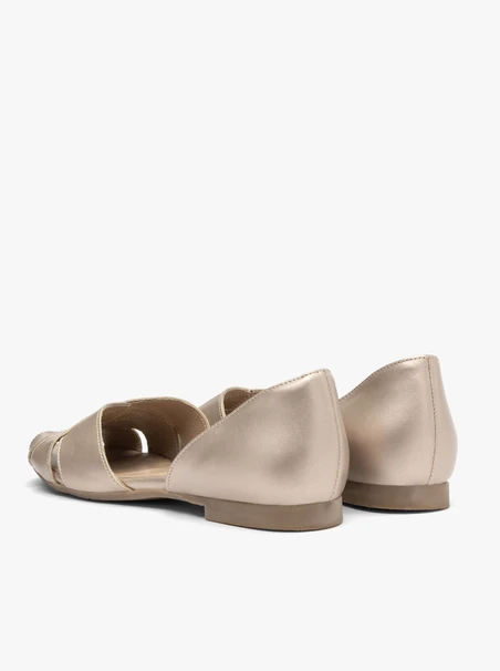 Platynowe sandały peep toe