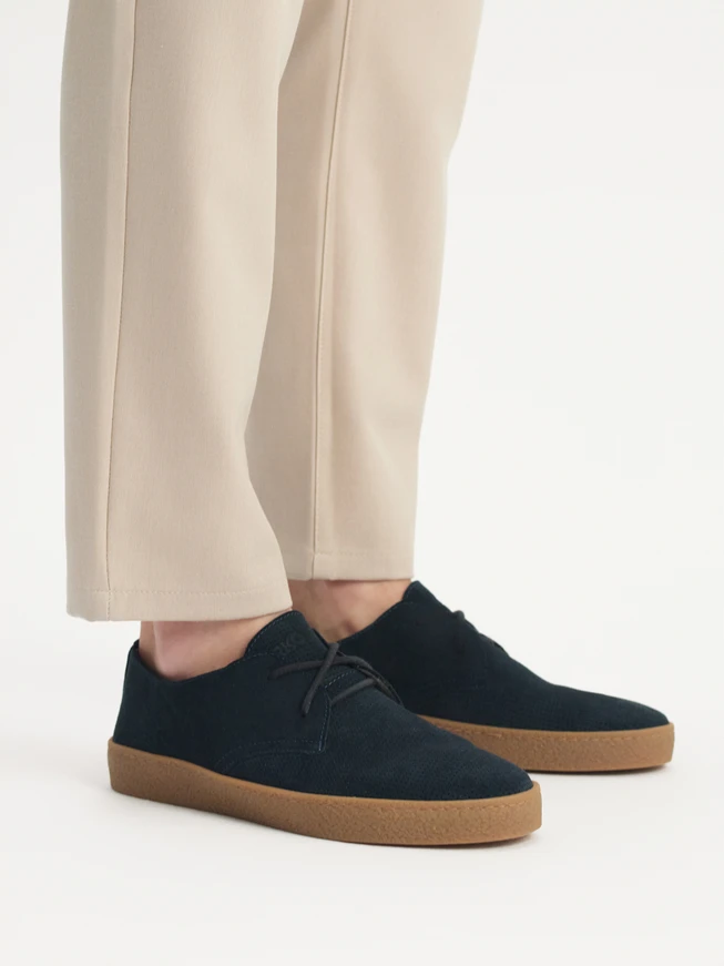 Navy men’s lace-up shoes