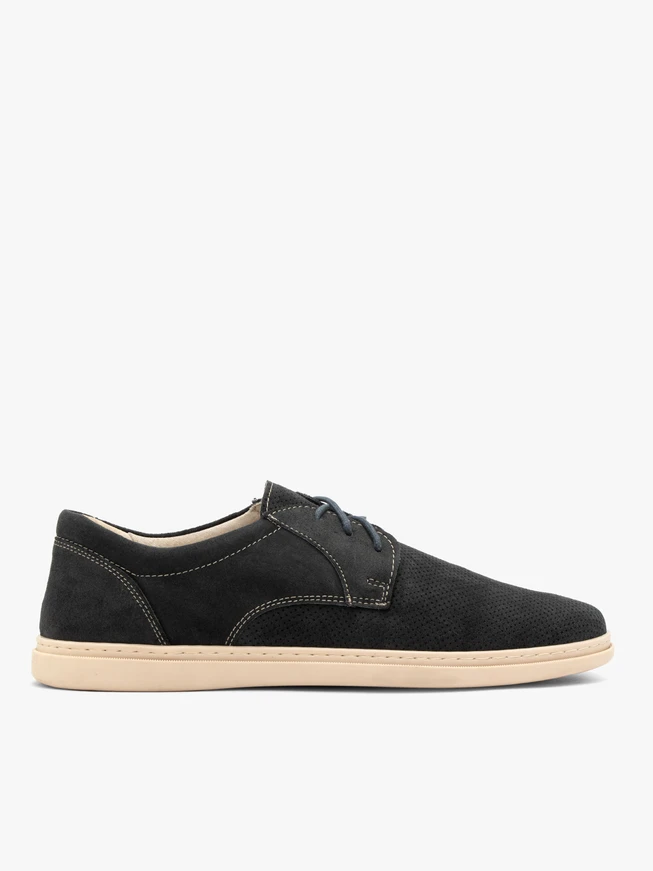 Dunkelgraue Herren Schnürhalbschuhe