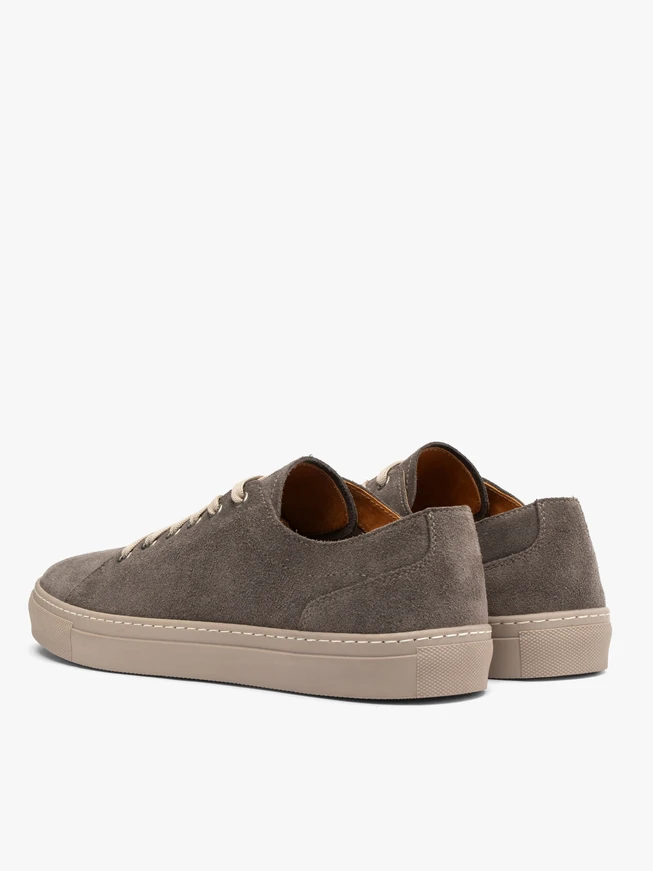 Gray suede men’s sneaker-style shoes