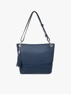 Marineblaue Shopper-Tasche mit Klettverschluss