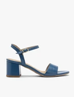Blue block-heel sandals
