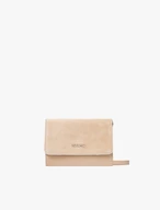 Kleine beigefarbene Clutch-Tasche