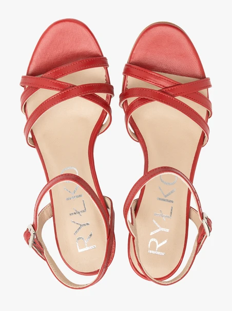 Rote Stiletto-Sandalen für Frauen