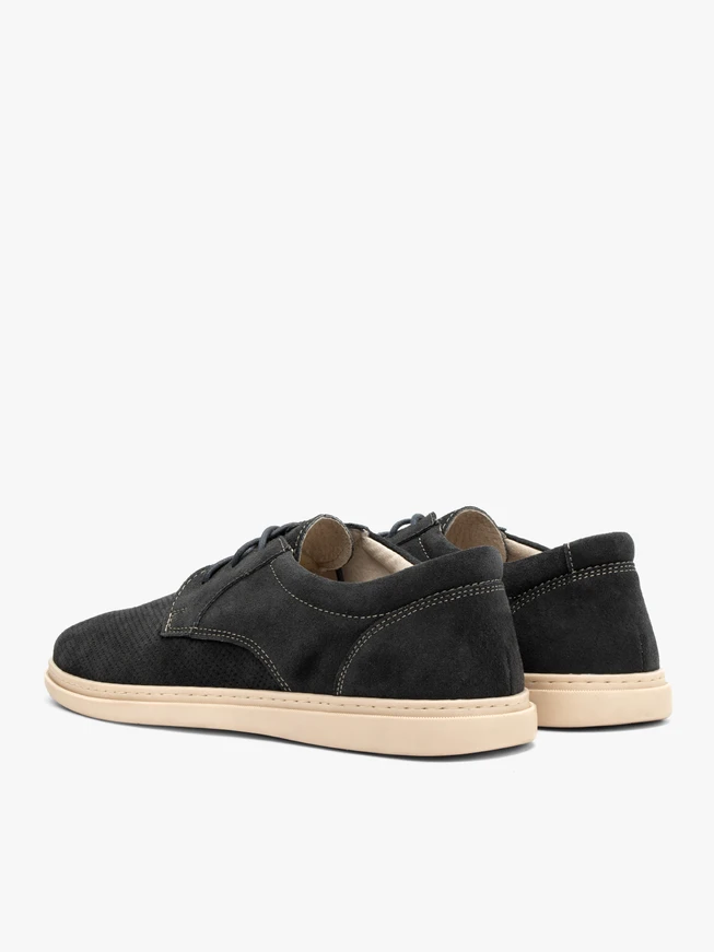 Dunkelgraue Herren Schnürhalbschuhe