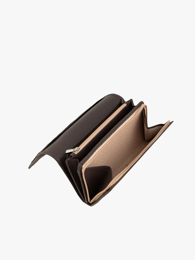 Dark brown leather women’s wallet