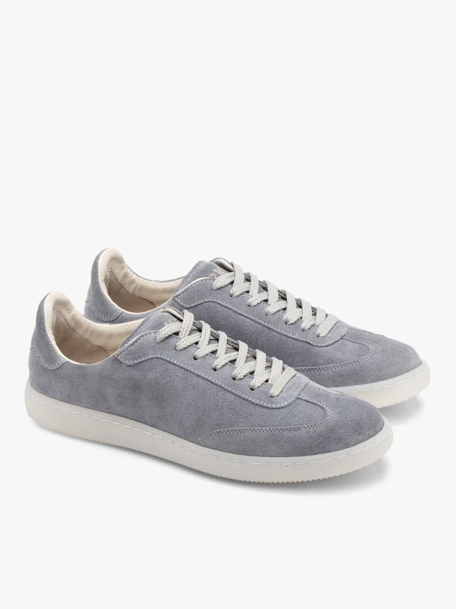 Blaue Veloursleder-Sporthalbschuhe