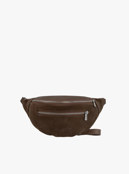 Brown leather waist bag