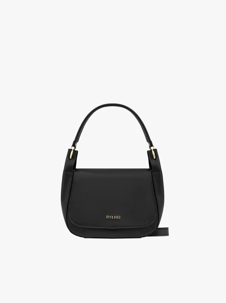 Schwarze elegante mittlere Handtasche