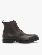 Dunkelbraune Vollnarbenlederstiefel