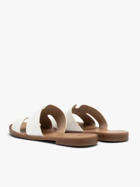 White women’s cutout slides