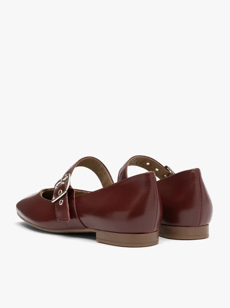 Kastanienbraune Ballerinas für Damen