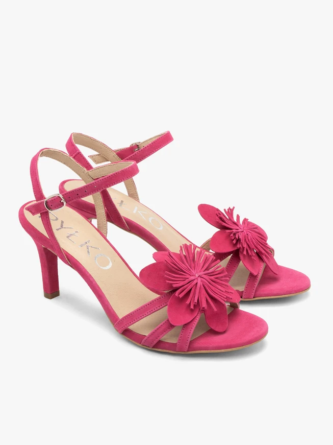 Fuchsia Damen Stiletto Sandalen